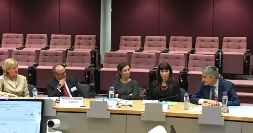 EGE Chair Christine Woopen, EDPS EAG Chair, J. Peter Burgess, Claire Haroun, Claire Grayrel EDPS, Data Protection Supervisor Giovanni Butterelli,